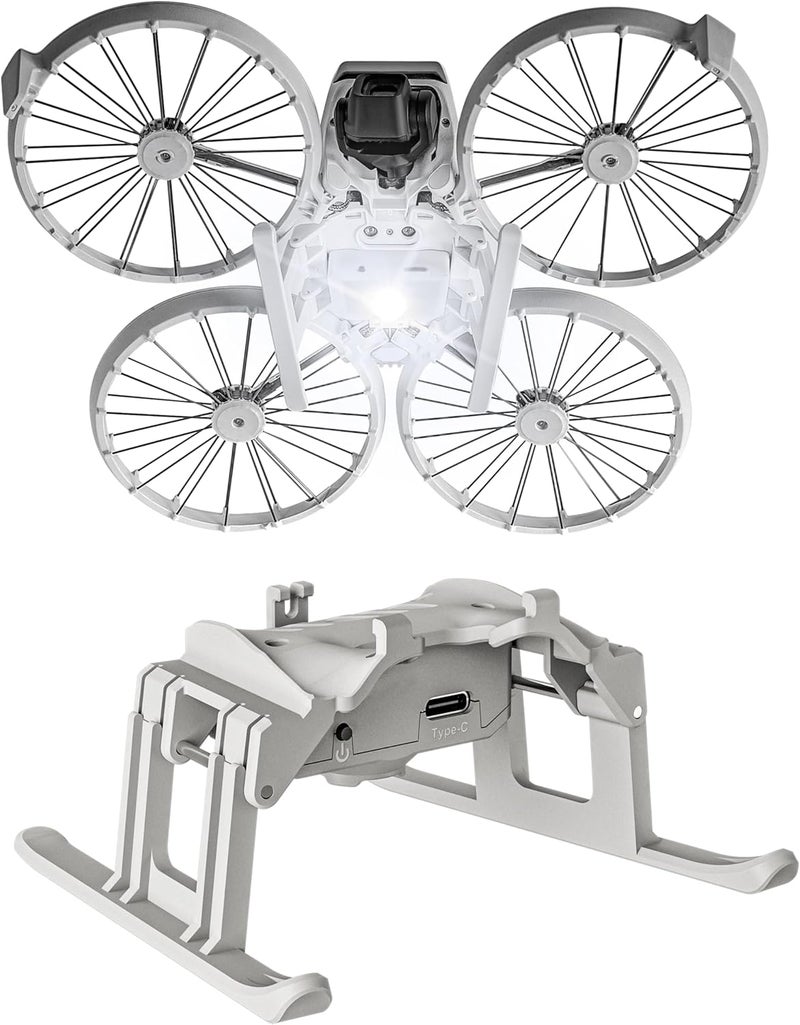 STARTRC جهاز هبوط لطائرة DJI Flip، مجموعة هبوط مضاءة 2 في 1 لملحقات طائرة DJI Flip - Image 1